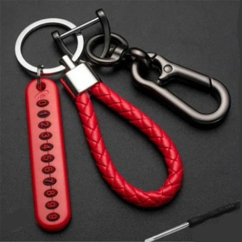 Leather Car Keychain
