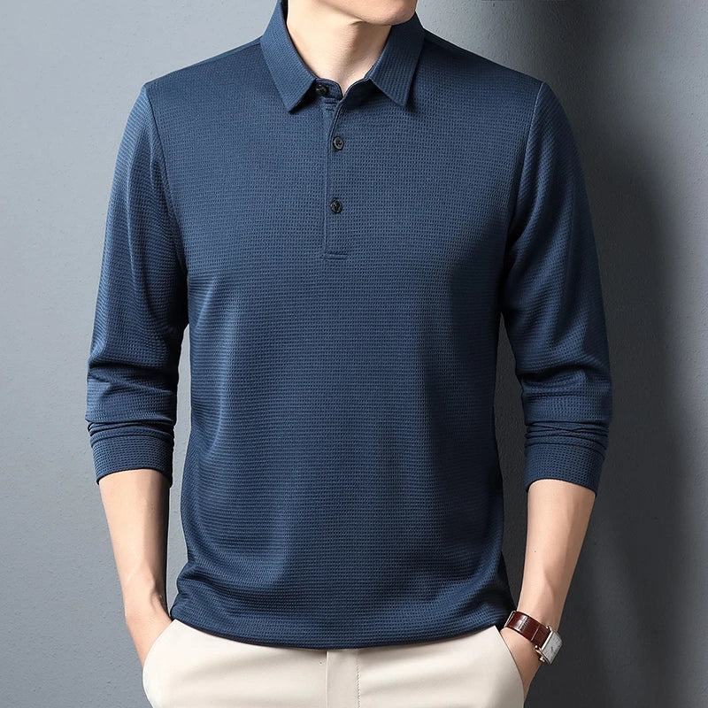 Men's Business Waffle Polo Shirt