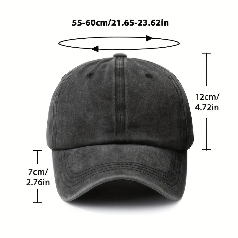 Unisex Washed Baseball Cap