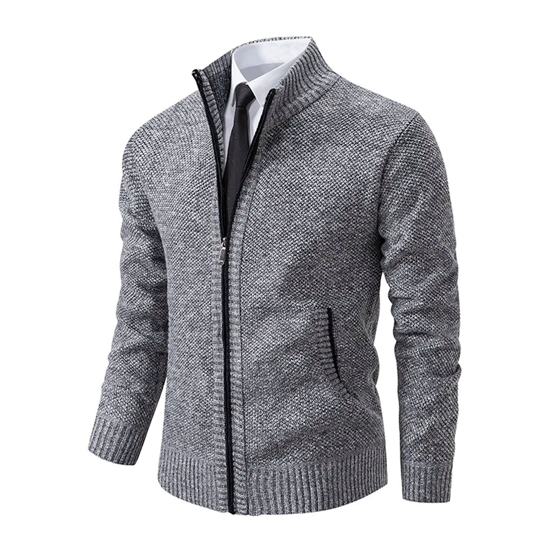 Men's Knit Zip Cardigan | Winter Sweater Jacket