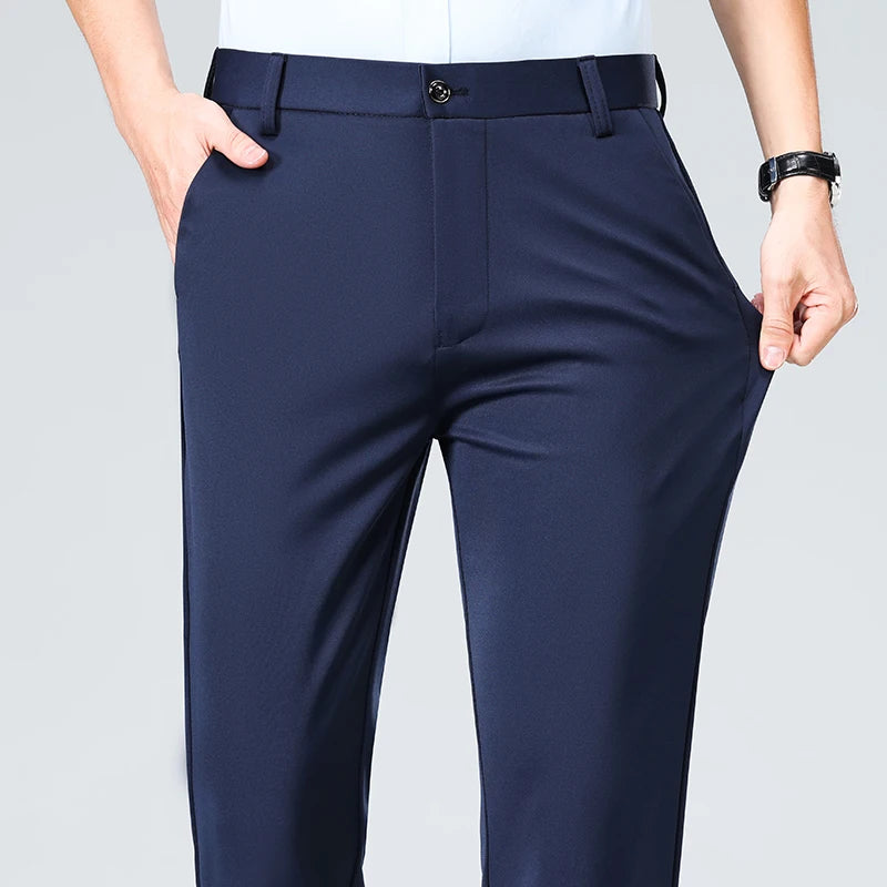 Men's Formal Slim Fit Trousers – Summer & Autumn | Multi-Color