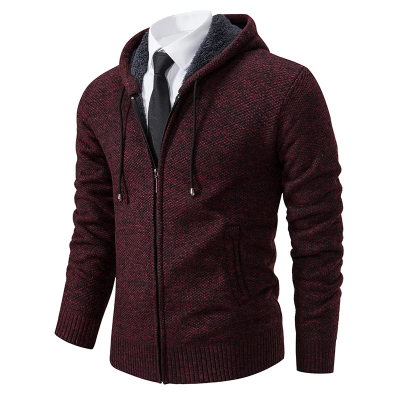 Men's Knit Zip Cardigan | Winter Sweater Jacket