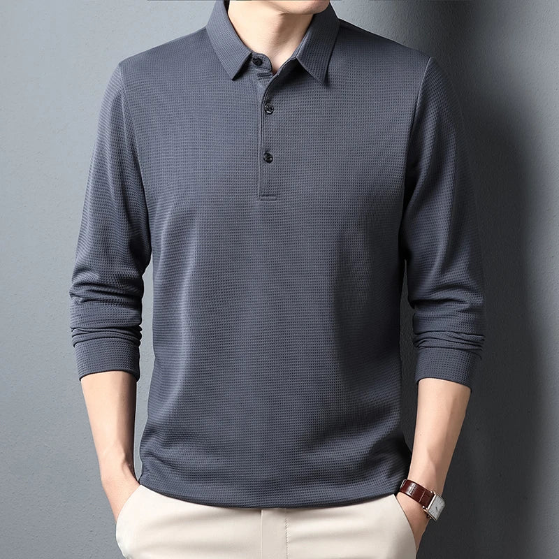 Men's Business Waffle Polo Shirt