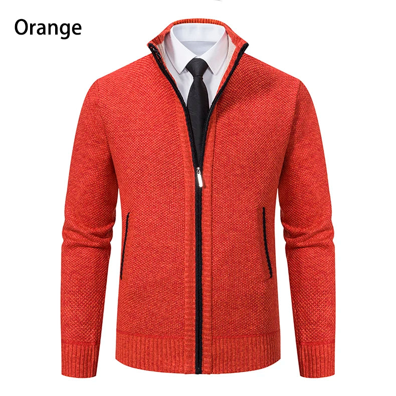 Men's Knit Zip Cardigan | Winter Sweater Jacket