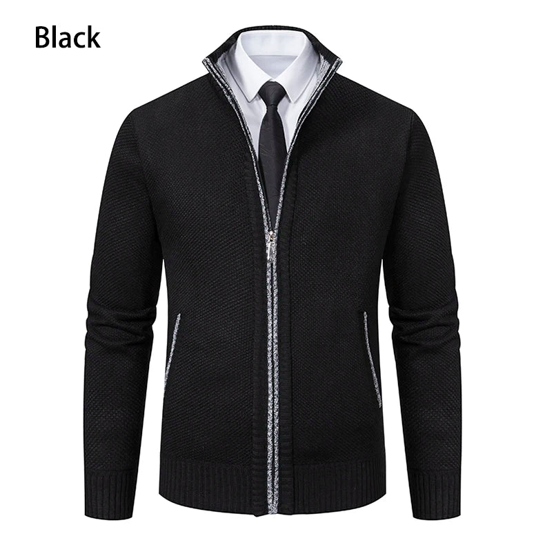 Men's Knit Zip Cardigan | Winter Sweater Jacket