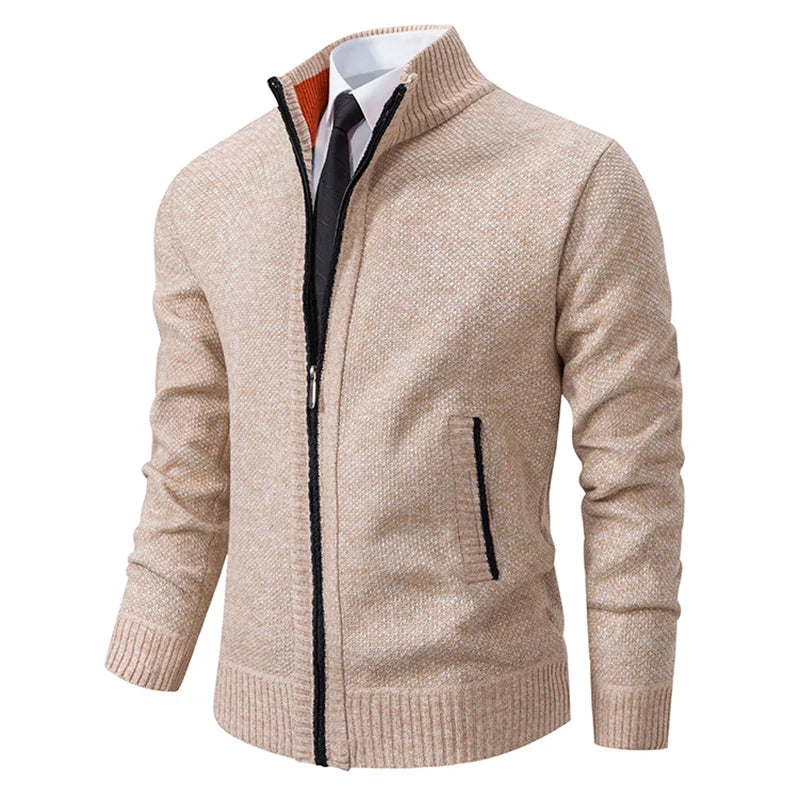 Men's Knit Zip Cardigan | Winter Sweater Jacket
