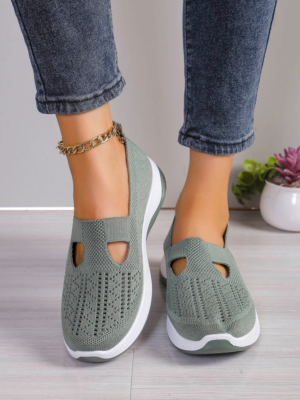 Women's Knit Casual Sneakers