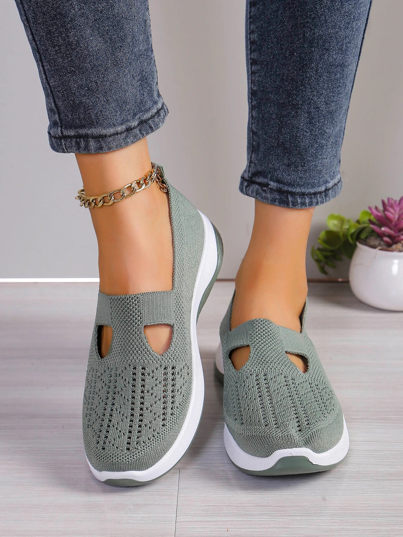 Women's Knit Casual Sneakers