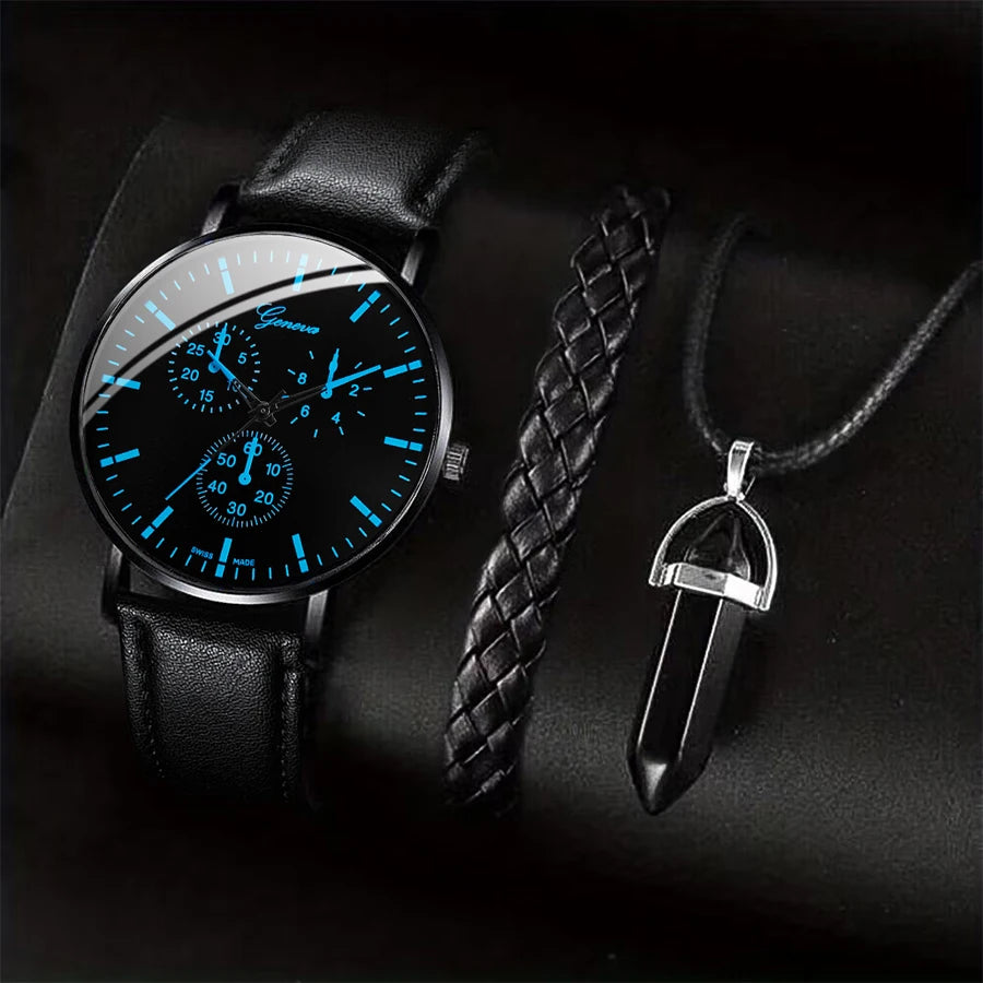 Men's Watch & Bracelet Gift Set