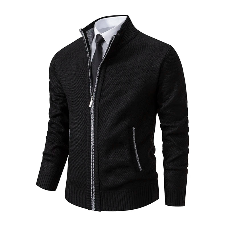 Men's Knit Zip Cardigan | Winter Sweater Jacket
