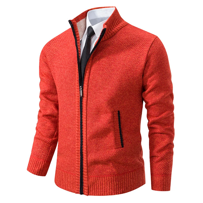 Men's Knit Zip Cardigan | Winter Sweater Jacket