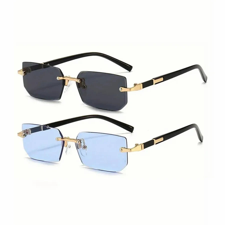 Unisex Rimless Square Sunglasses