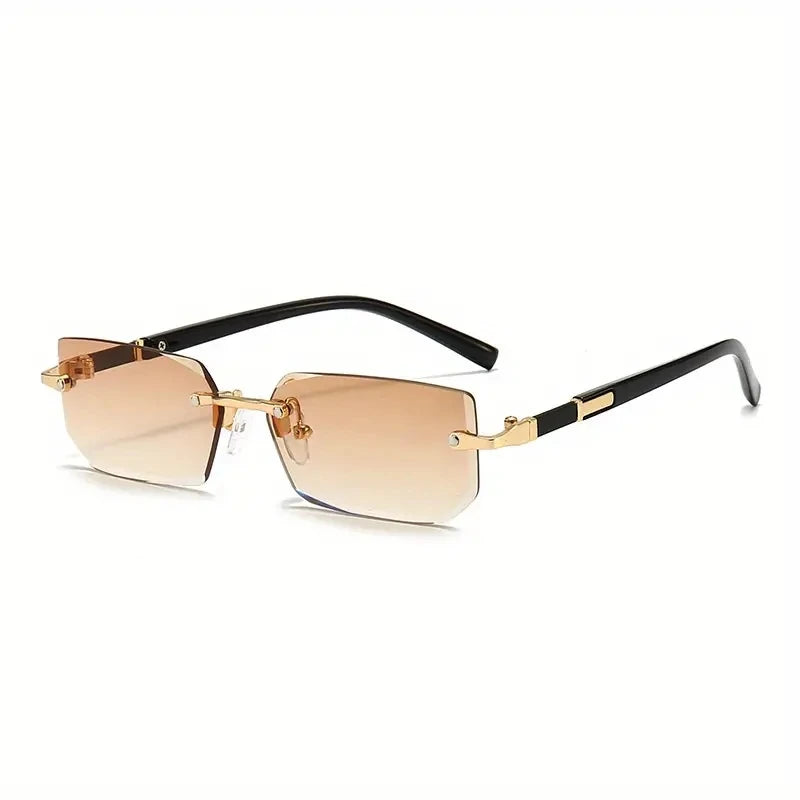 Unisex Rimless Square Sunglasses