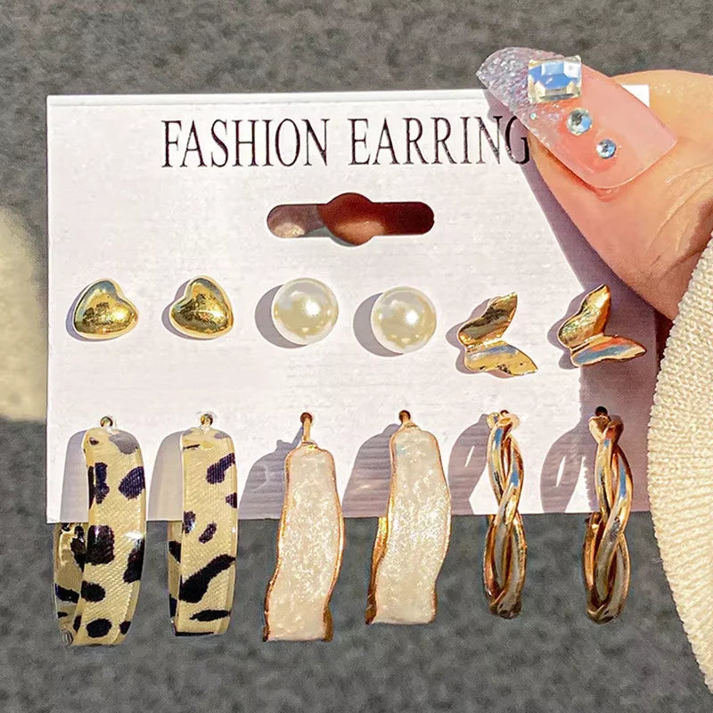 Boho Hoop Earrings Set