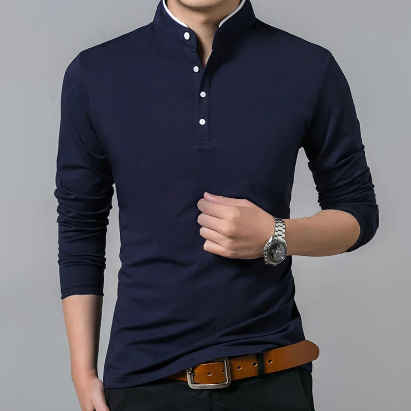 Men's Navy Blue Business Shirt