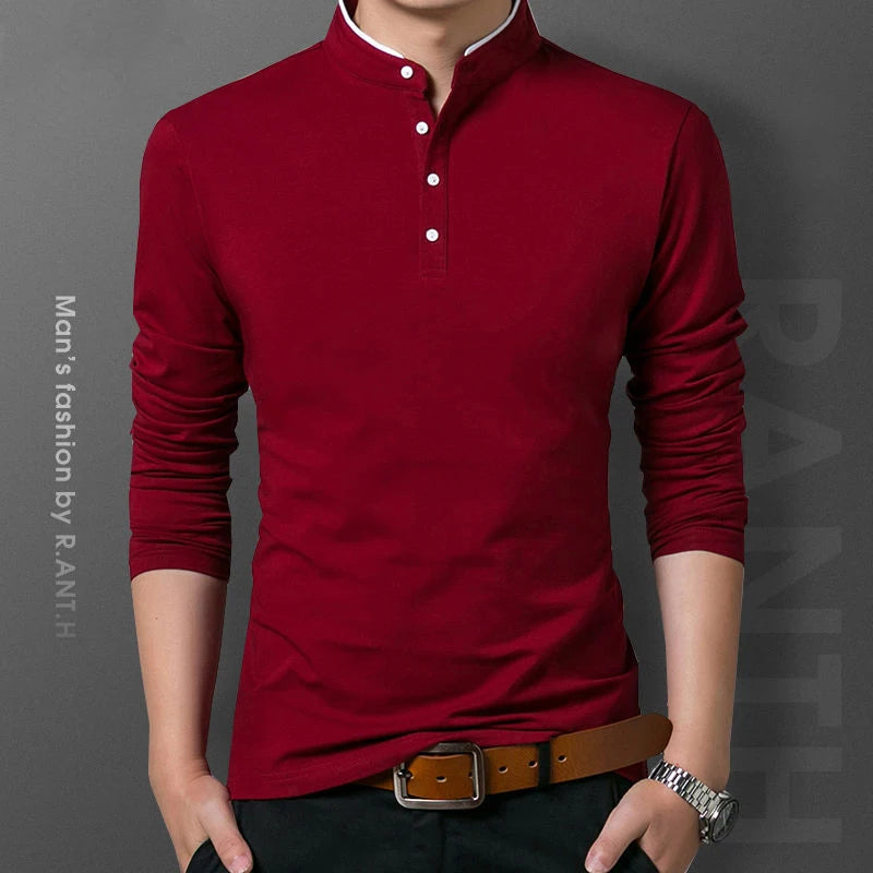 Men's Navy Blue Business Shirt