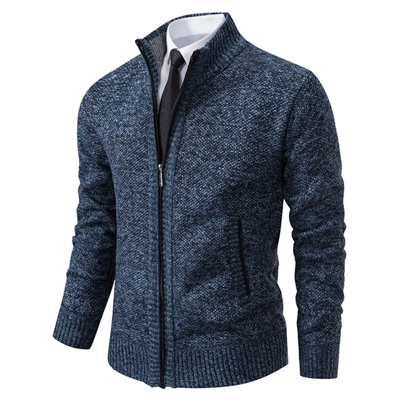 Men's Knit Zip Cardigan | Winter Sweater Jacket