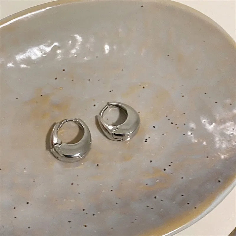 Stainless Steel Hoop Earrings – Set of 2 Pairs | Gold & Silver | Everyday Elegance