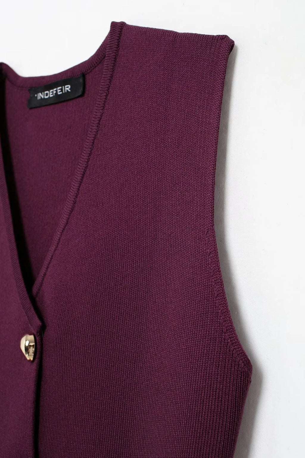 Women's Wine Red Knit Skirt Set
