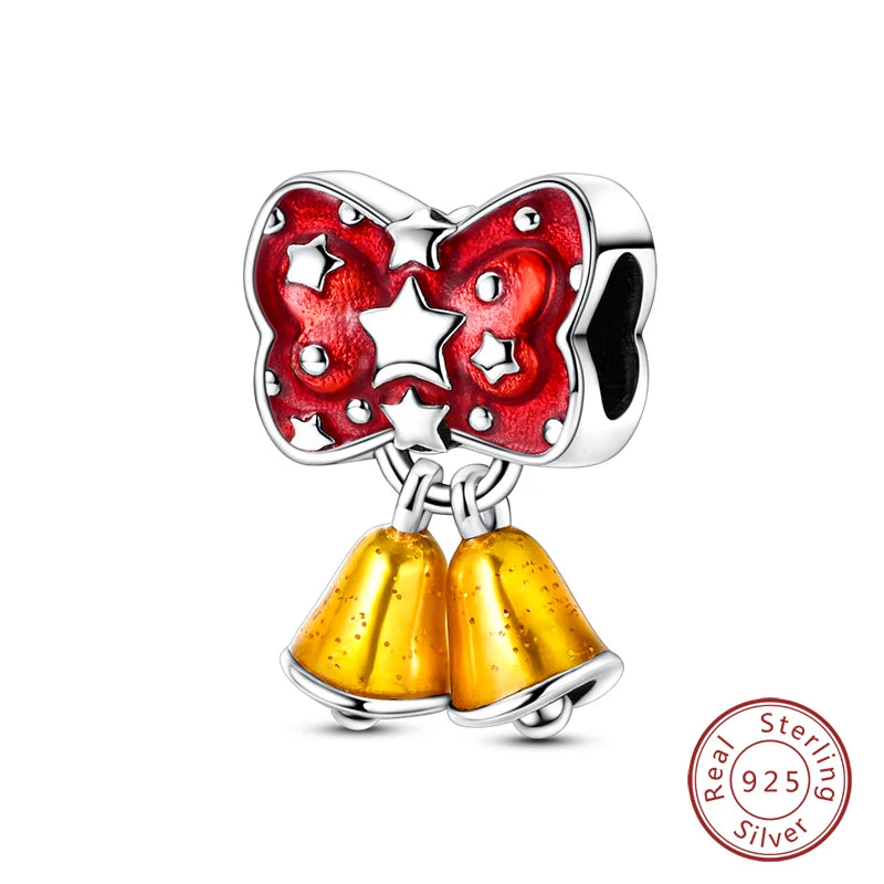 Silver Red Charm Bracelet