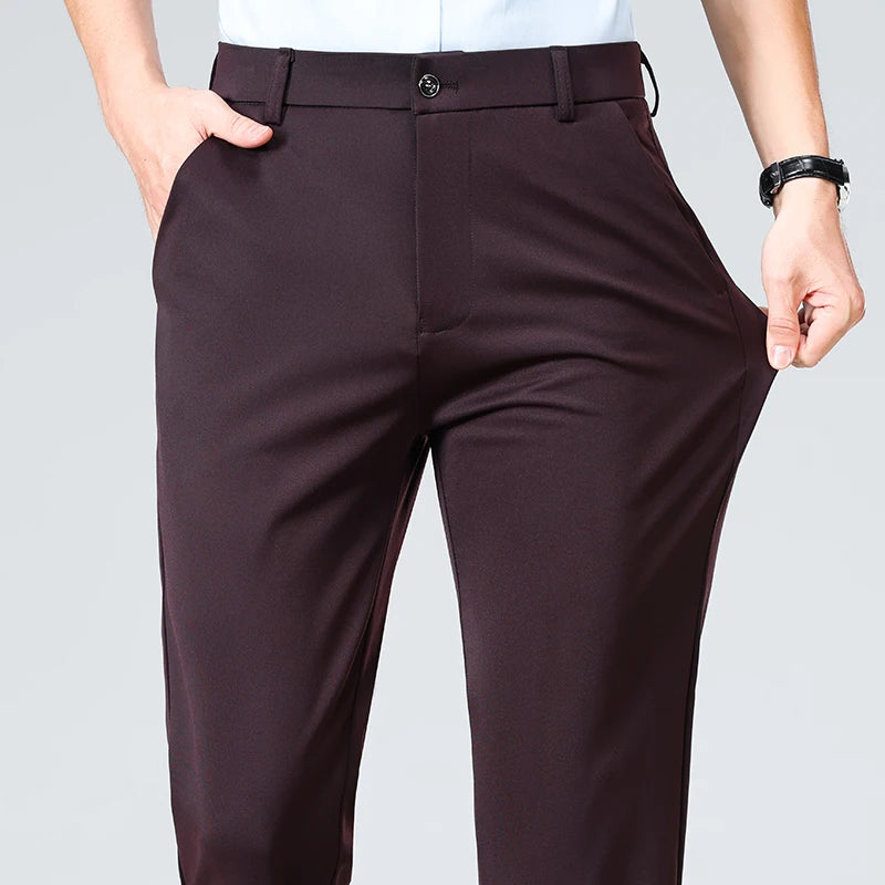 Men's Formal Slim Fit Trousers – Summer & Autumn | Multi-Color