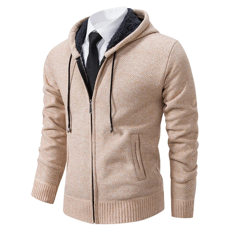 Men's Knit Zip Cardigan | Winter Sweater Jacket