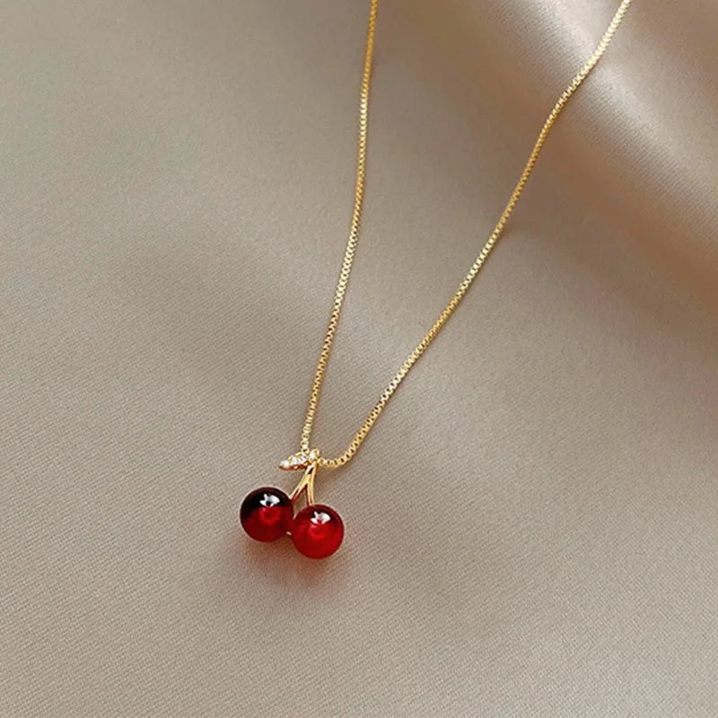 Women's Cherry Pendant Necklace
