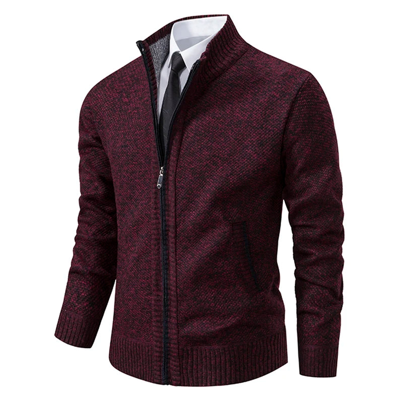 Men's Knit Zip Cardigan | Winter Sweater Jacket