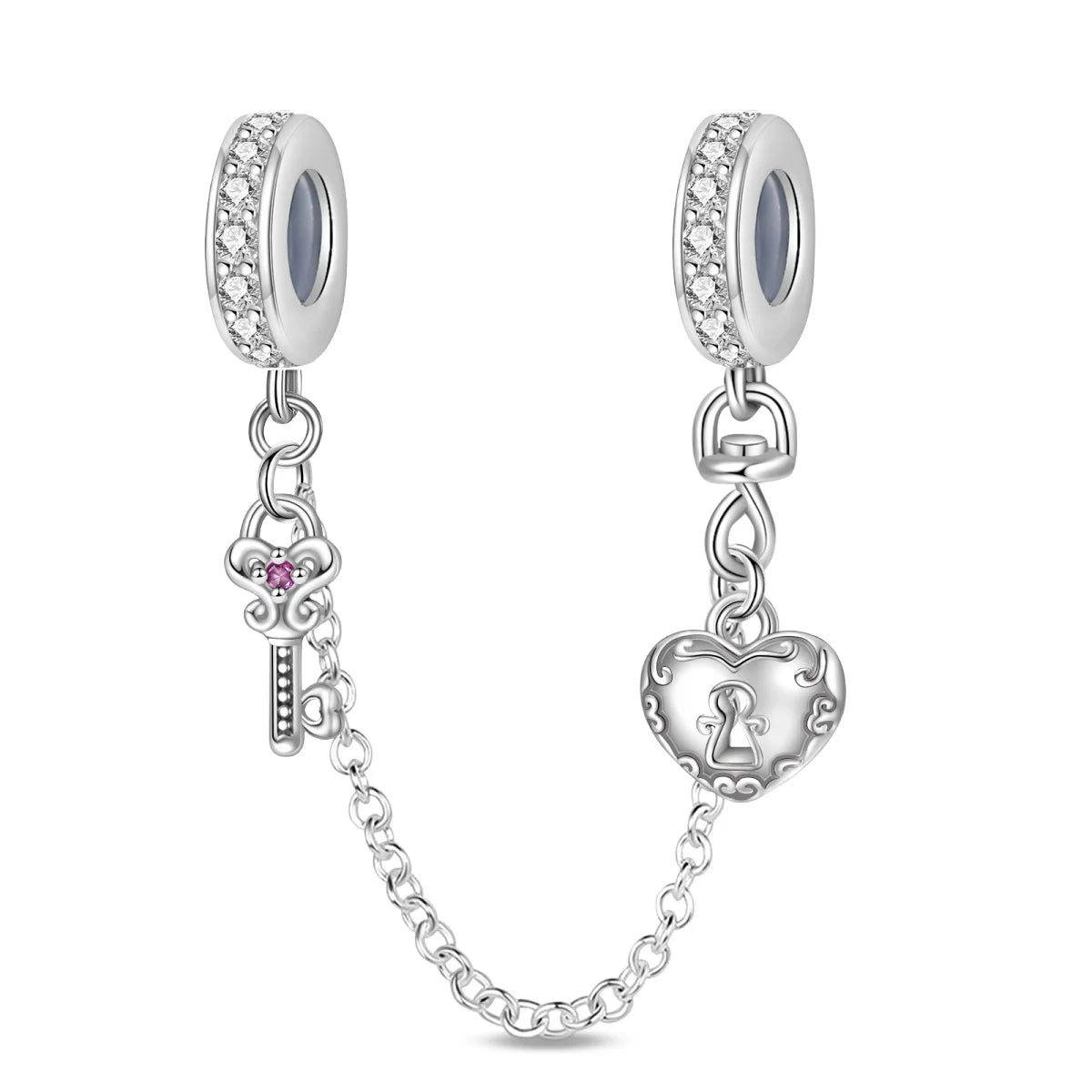 Silver Star Moon Charm Bracelet