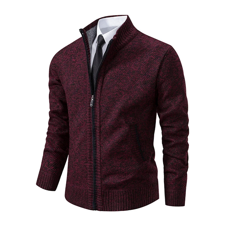 Men's Knit Zip Cardigan | Winter Sweater Jacket