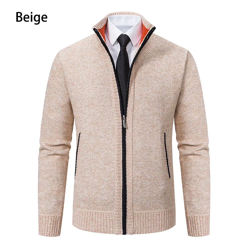 Men's Knit Zip Cardigan | Winter Sweater Jacket