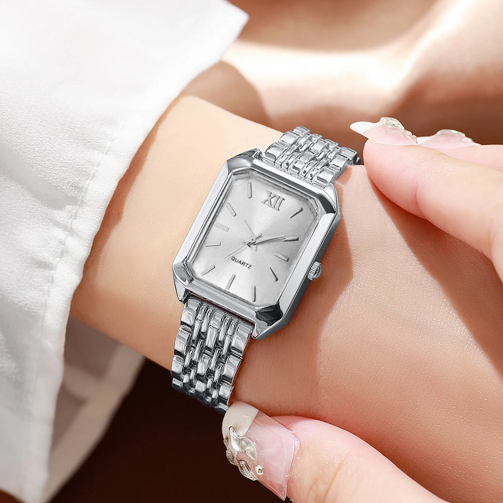 Rose Gold Watch & Bracelet Set for Women | Golden Thread