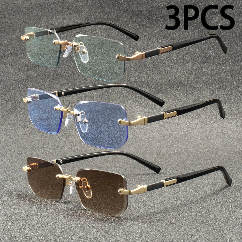 Unisex Rimless Square Sunglasses