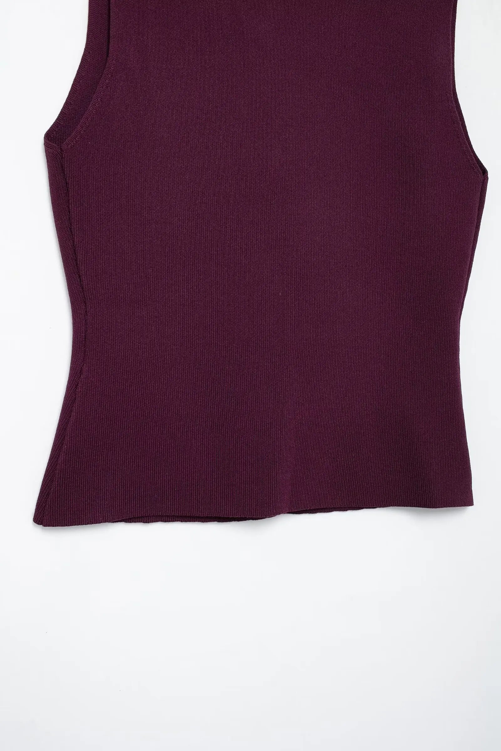 Women's Wine Red Knit Skirt Set