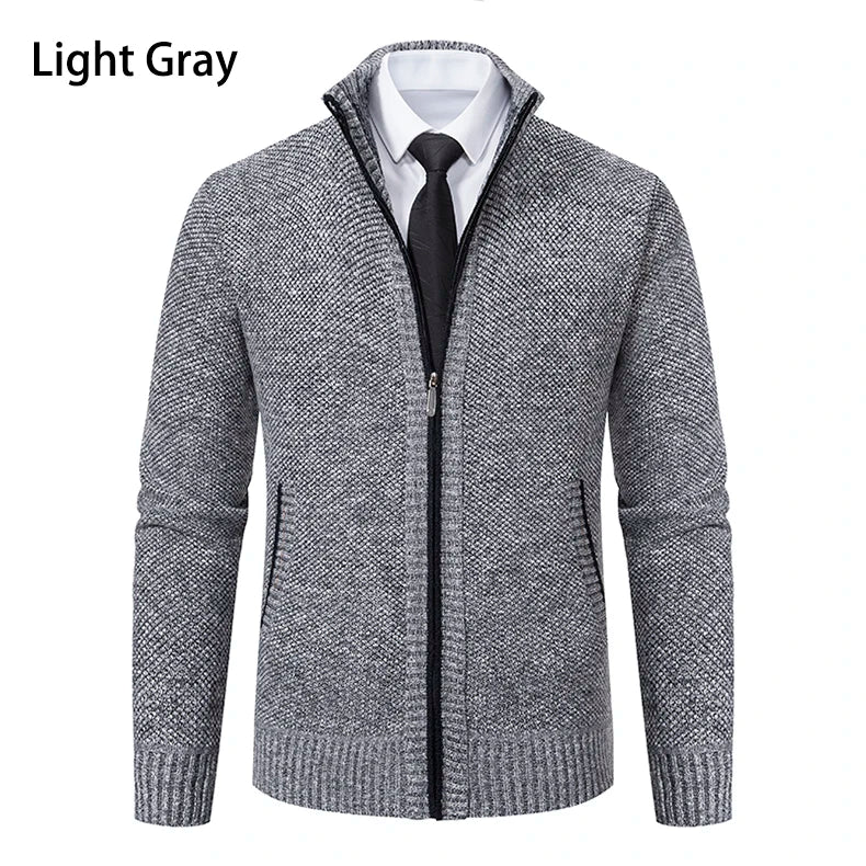 Men's Knit Zip Cardigan | Winter Sweater Jacket