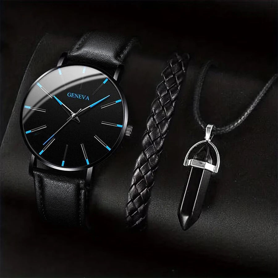 Men's Watch & Bracelet Gift Set