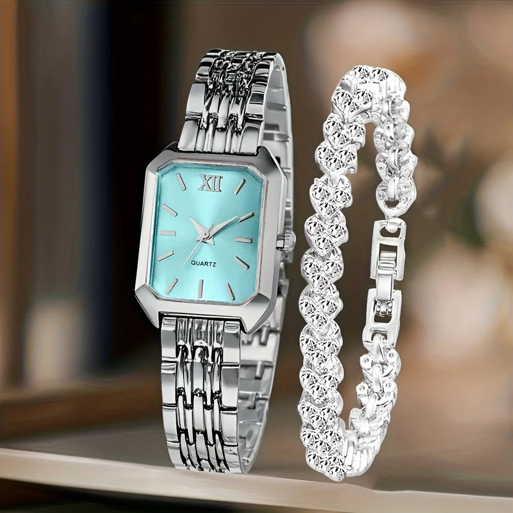 Rose Gold Watch & Bracelet Set for Women | Golden Thread