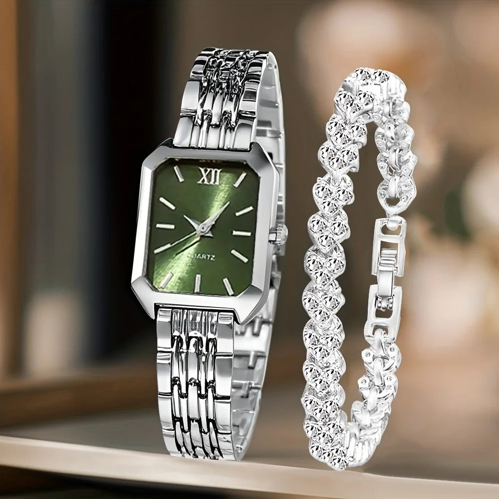 Rose Gold Watch & Bracelet Set for Women | Golden Thread