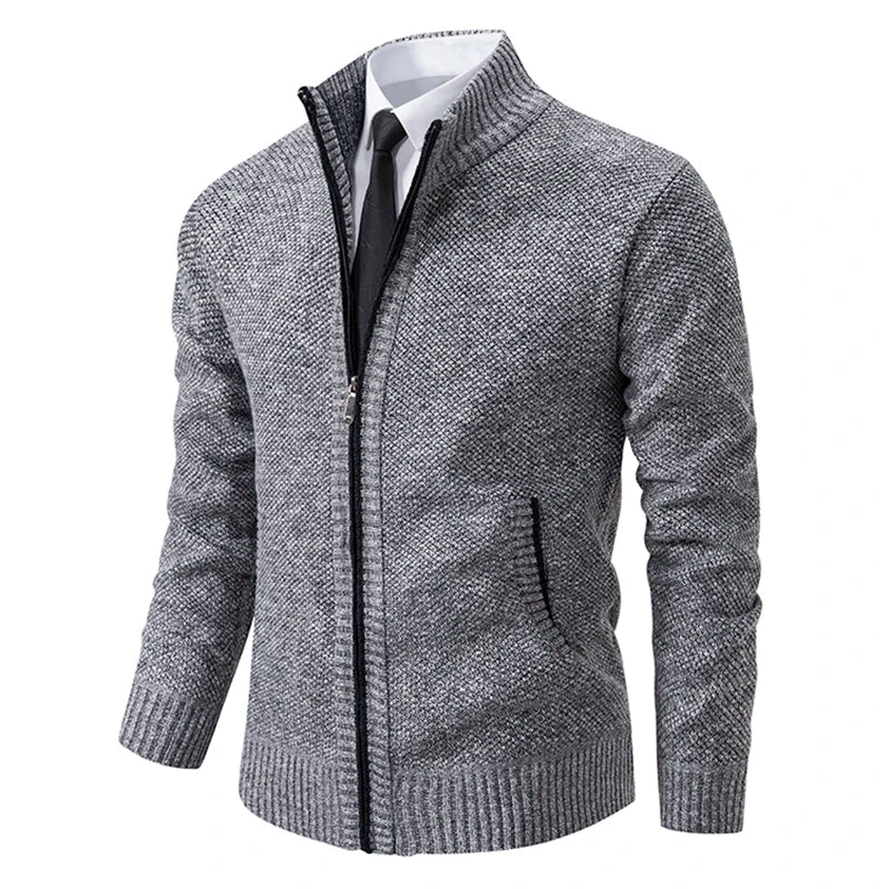 Men's Knit Zip Cardigan | Winter Sweater Jacket