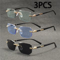 Unisex Rimless Square Sunglasses