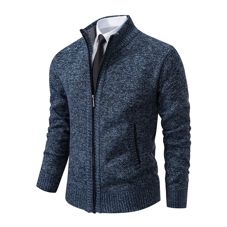 Men's Knit Zip Cardigan | Winter Sweater Jacket