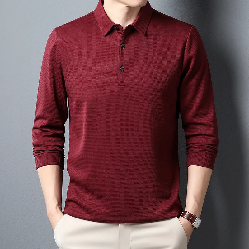 Men's Business Waffle Polo Shirt
