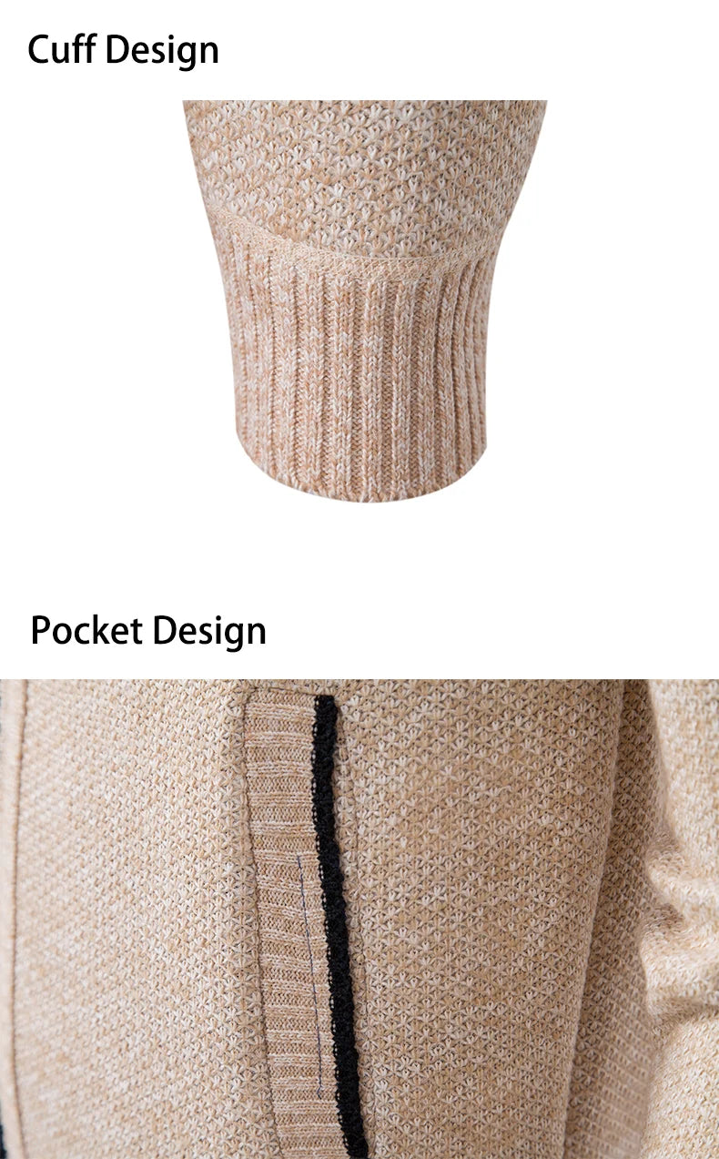 Men's Knit Zip Cardigan | Winter Sweater Jacket