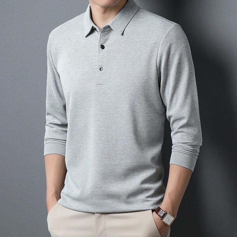 Men's Business Waffle Polo Shirt