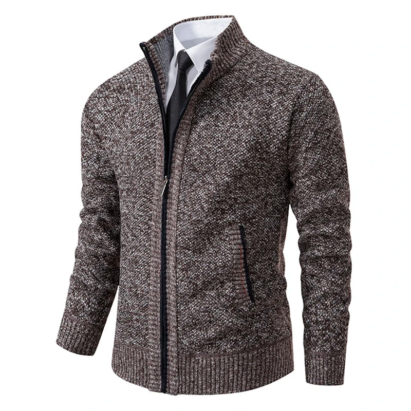 Men's Knit Zip Cardigan | Winter Sweater Jacket