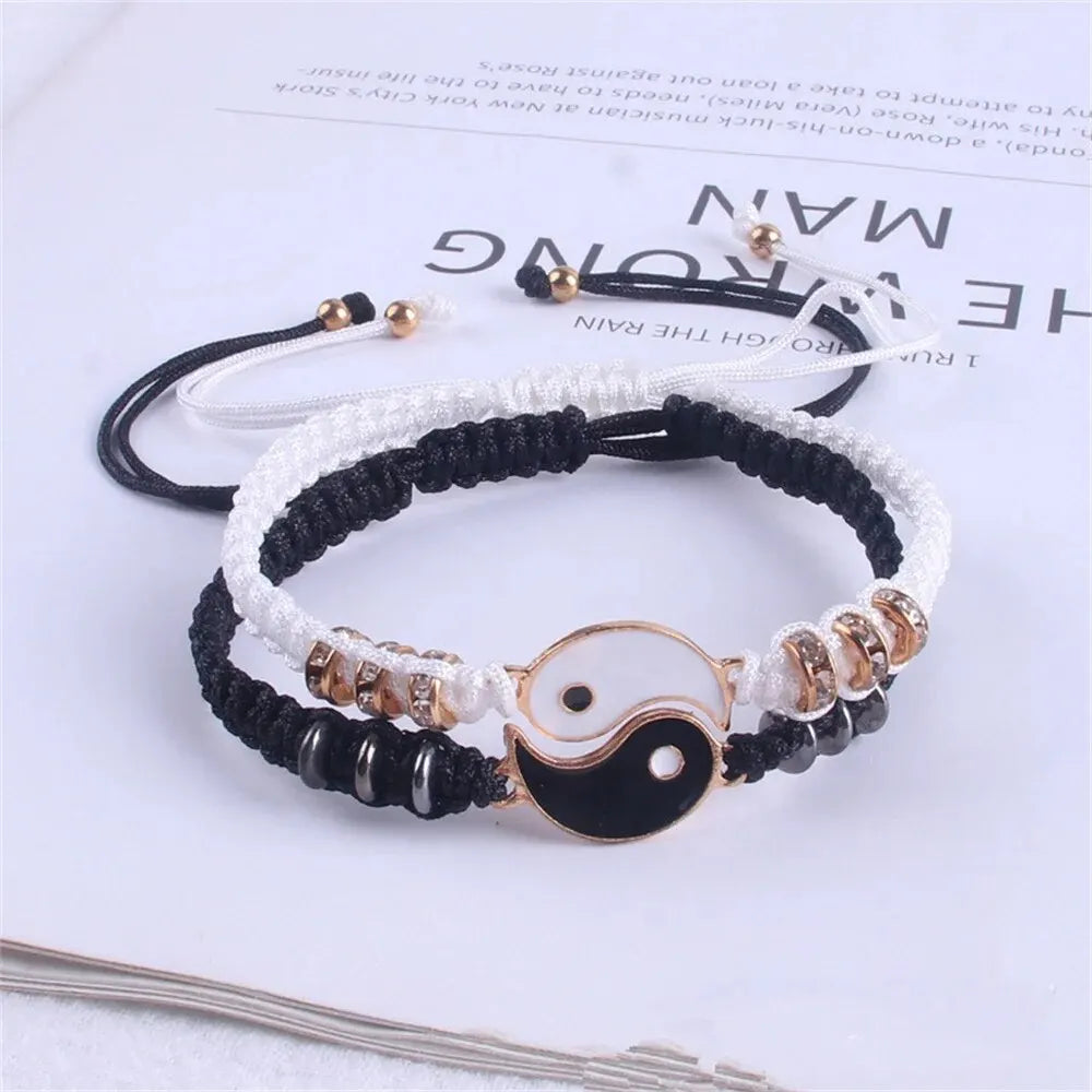 Couple Bracelet Set – Matching His & Her Charm Bracelets | Gift for Couples