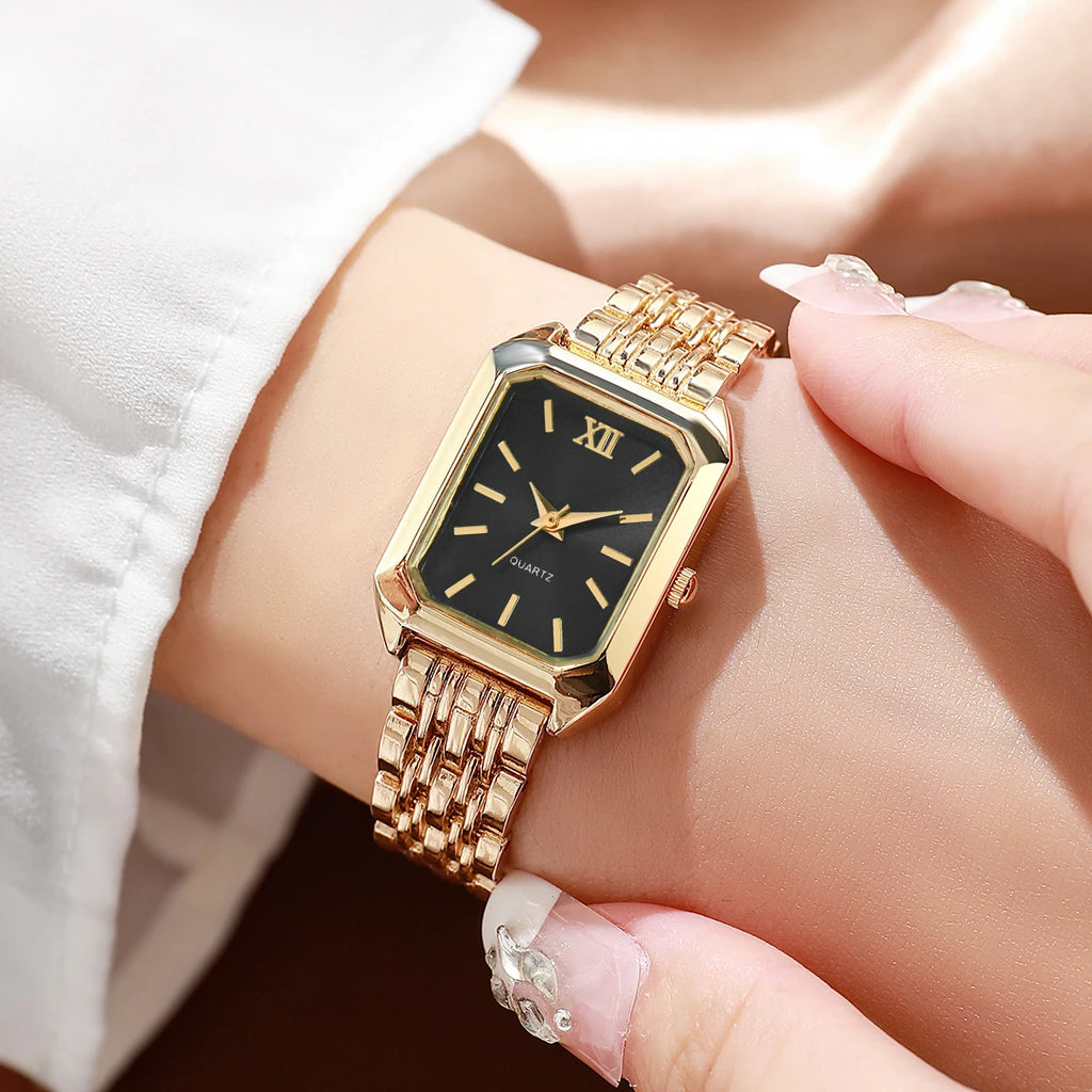 Rose Gold Watch & Bracelet Set for Women | Golden Thread
