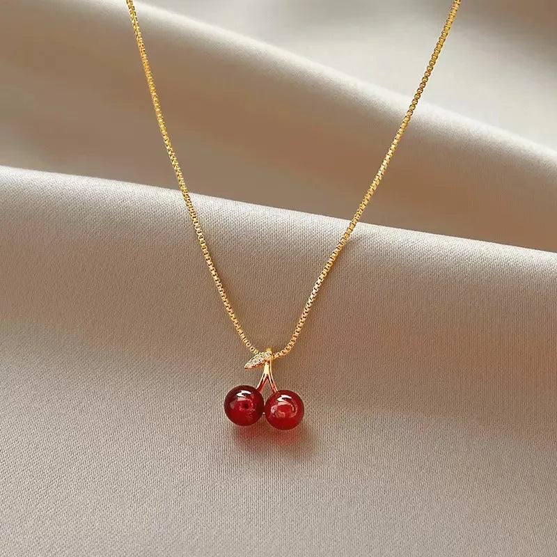 Women's Cherry Pendant Necklace