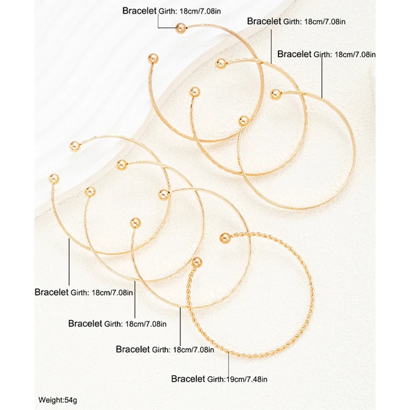 Gold Bangle Set for Women | Cuff Bracelet | Golden Thread