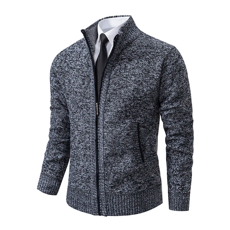 Men's Knit Zip Cardigan | Winter Sweater Jacket